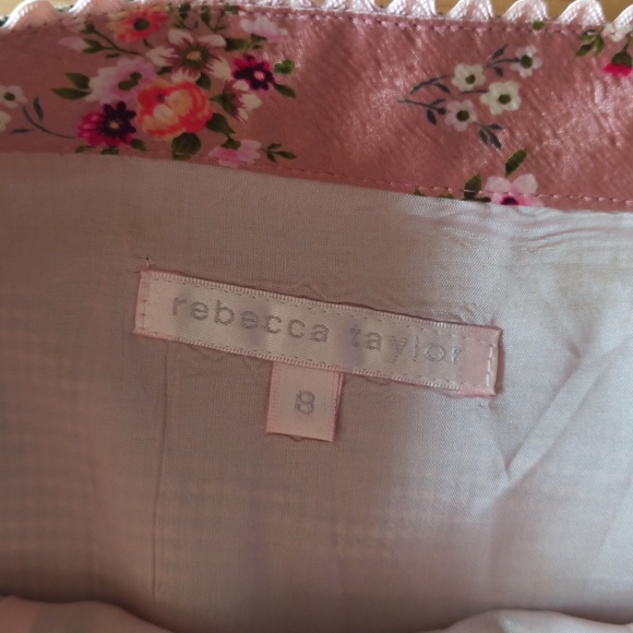 Rebecca Taylor Houndstooth Wool Midi Skirt - Picture 2 of 8